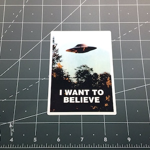 Sticker autocollant X Files des années 90, série télévisée Fox Mulder, Dana Scully, soucoupe volante, OVNI extraterrestre, zone 51, extraterrestres de science-fiction