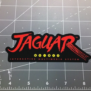 Atari Jaguar video game console logo decal sticker retro classic 90s gaming 1990s vintage