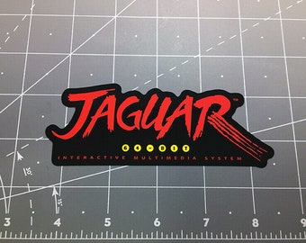 Atari Jaguar video game console logo decal sticker retro classic 90s gaming 1990s vintage
