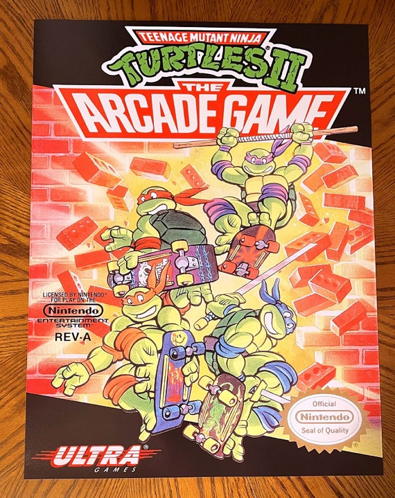 Teenage Mutant Ninja Turtles II the Arcade Game Nes Wall POSTER