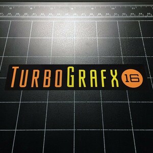 TURBO GRAFX 16 vinyl decal / sticker retro vintage video game tg16 turbografx classic 90s video gaming 1990s vintage