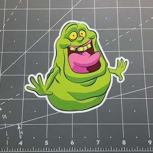 SLIMER Ghostbusters 80s movie 90s tv cartoon series vinyl decal sticker ghost