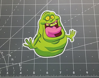 SLIMER Ghostbusters 80s movie 90s tv cartoon series vinyl decal sticker ghost