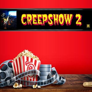CREEPSHOW 2 movie theater mylar 25&quot; x 5&quot; || 1987 movie || home theater || marquee poster
