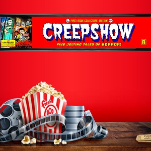 CREEPSHOW comic style movie theater mylar 25&quot; x 5&quot; || 1982 movie || home theater || marquee poster