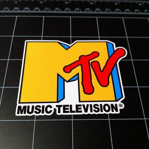 Mtv Music Television 80's 90's decal sticker DJ VJ old school retro television vintage cd