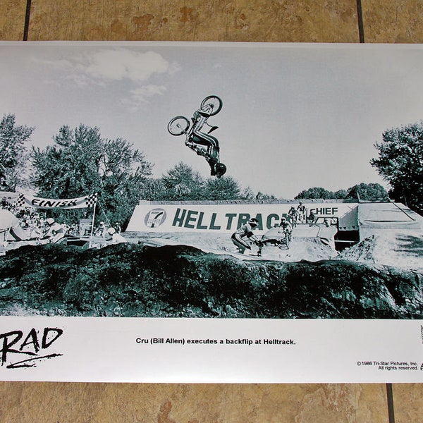 RAD 1986 Cru Jones HellTrack BMX bike movie photo art print wall poster 80's racing