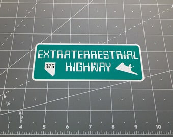 Extraterrestrial Landstreifen Nevada 375 Stealth Jet Ufo Aufkleber Sticker Area 51 Roswell Alien