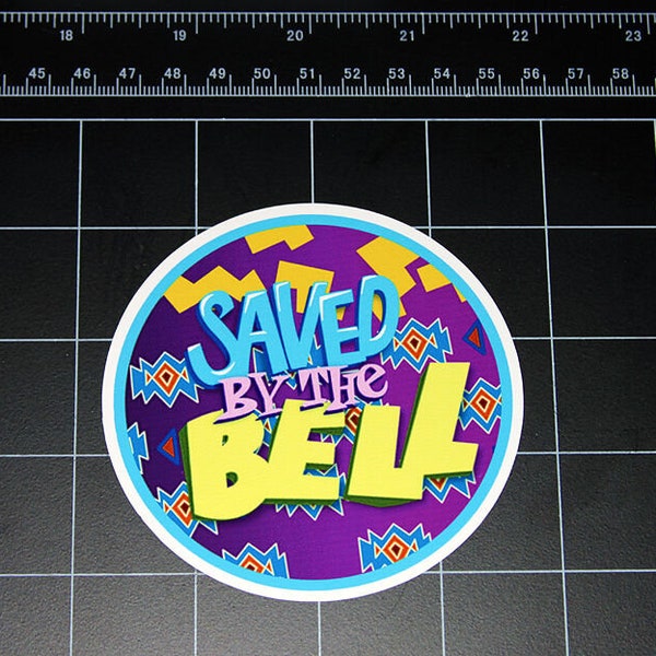 Saved By The Bell tv show logo vinyl decal sticker Bayside Zack Morris Screech Slater pop culture retro television 80s 1980's