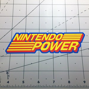 Adesivo Nintendo Power, revista de videogame retrô dos anos 80, 90, 1980, 1990, jogos vintage NES, SNES, N64, Gamecube, Super Mario Bros.