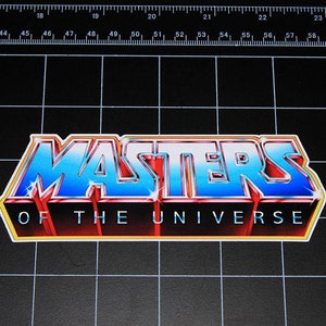 Adhesivo de vinilo de Masters of the Universe MOTU He Man Skeletor dibujos animados de los años 80 juguetes de los años 80