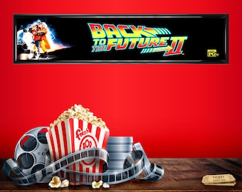 Back to the Future II movie theater mylar 25" x 5" || BTTF part 2 movie || home theater || marquee poster