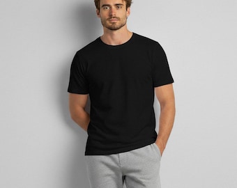 Men's Bamboo Regular Fit Tee Shirt - Short Sleeve Crewneck Top For Men