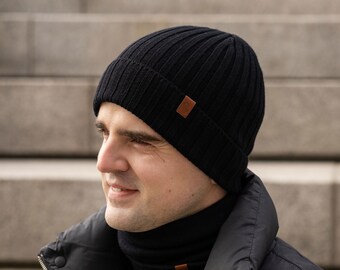 chunky rib cuff beanie