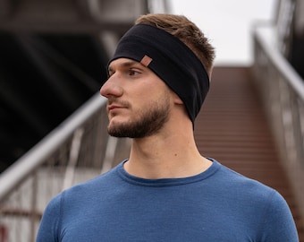 Merino Wool Headbands for Women Men Soft Hair Band Workout