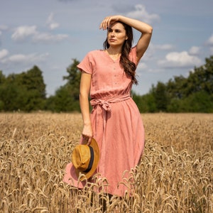Coral midi dress for wedding on sale