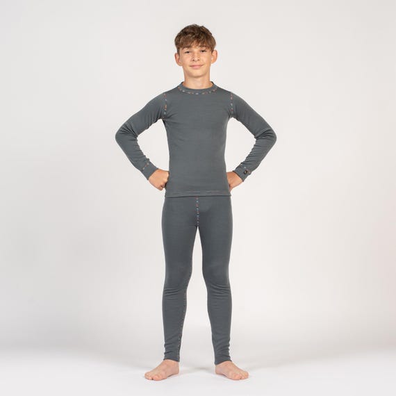 Leggings De 100% Lana De Yak, Extremadamente Cálidos, En Gris-beige / Elásticos / Unisex