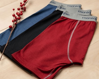 Mens Underwear 3 Pack Boxers Shorts Briefs Organic Underwear Natural Men Clothing Husband Boyfriend Gift 160gsm