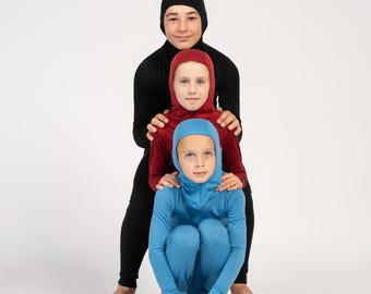 Pasamontañas de lana para niños, gorro de punto para exteriores, gorro para bebé niña, lana merino orgánica, ropa unisex para bebé, regalos sostenibles