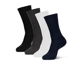 Mens Cotton Socks Crew Socks Dress Socks Casual Mens Socks Hiking Socks Mens Natural Cotton Socks Mens Dress Socks for Men | 1 Pair
