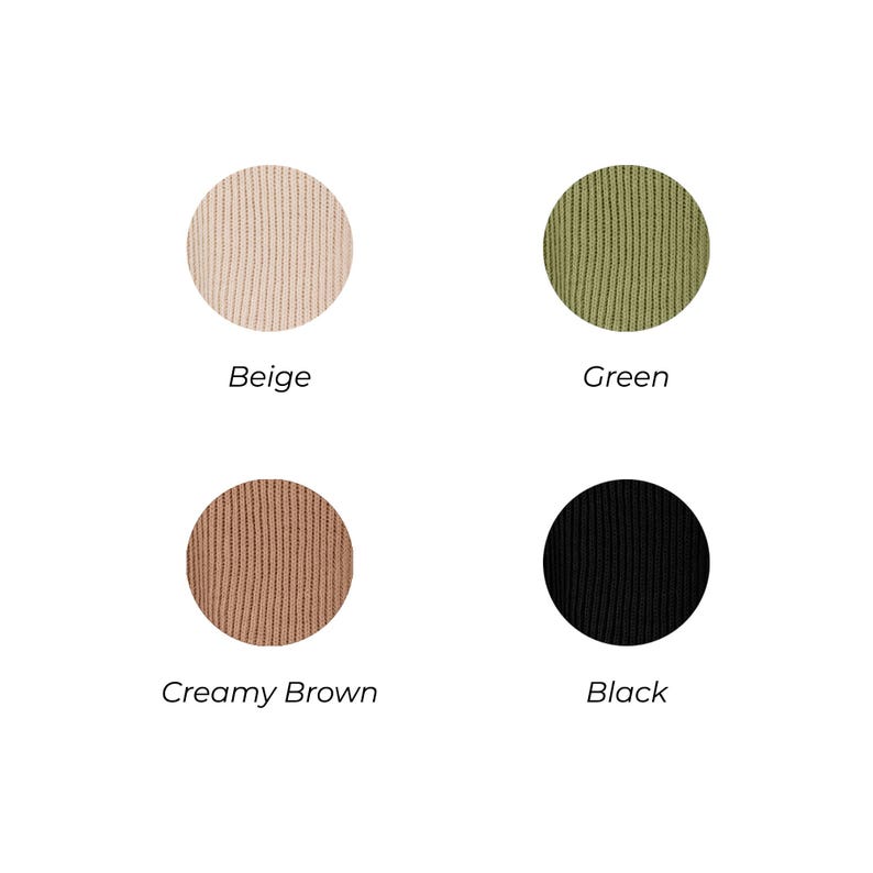 The color palette for the menique merino wool thick knit scarf.