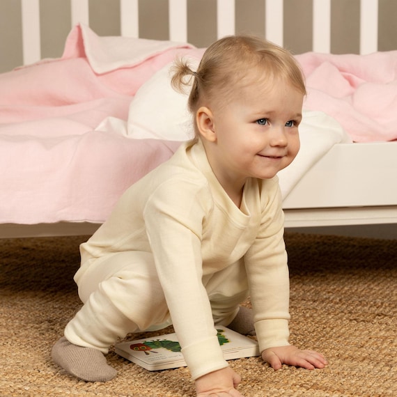 Kids Long Sleeve Shirt & Toddler Leggings Two Piece Set Baby Girl Family Cute Merino Set Merino Wool Natural Unisex Baby Clothes 250gsm