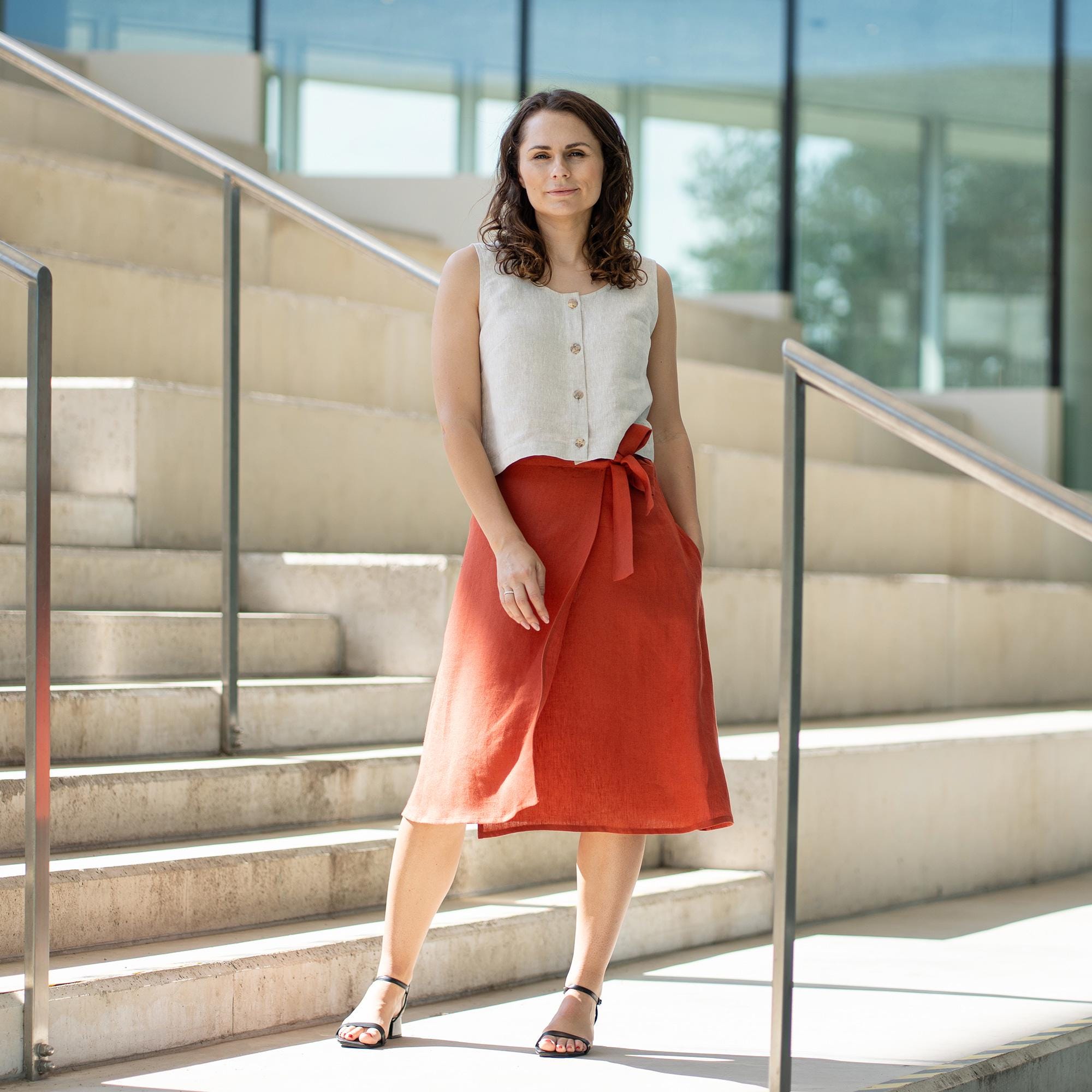 【COLOR iN ID】Suede layered wrap skirt Wrap Skirt Wrap Summer Skirt Wrap Midi Skirt Wrap Skirt With