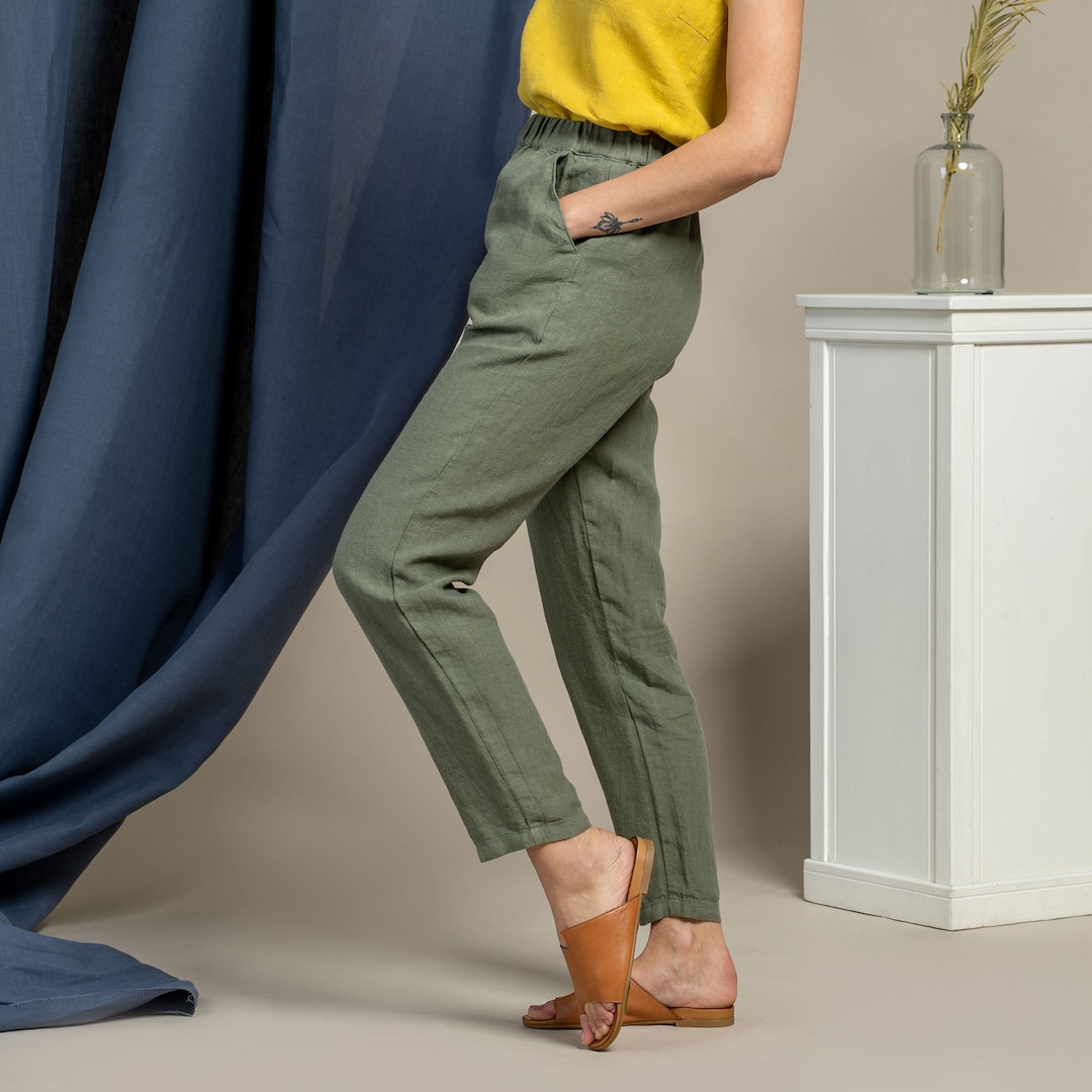 Célina High waist Linen Pant