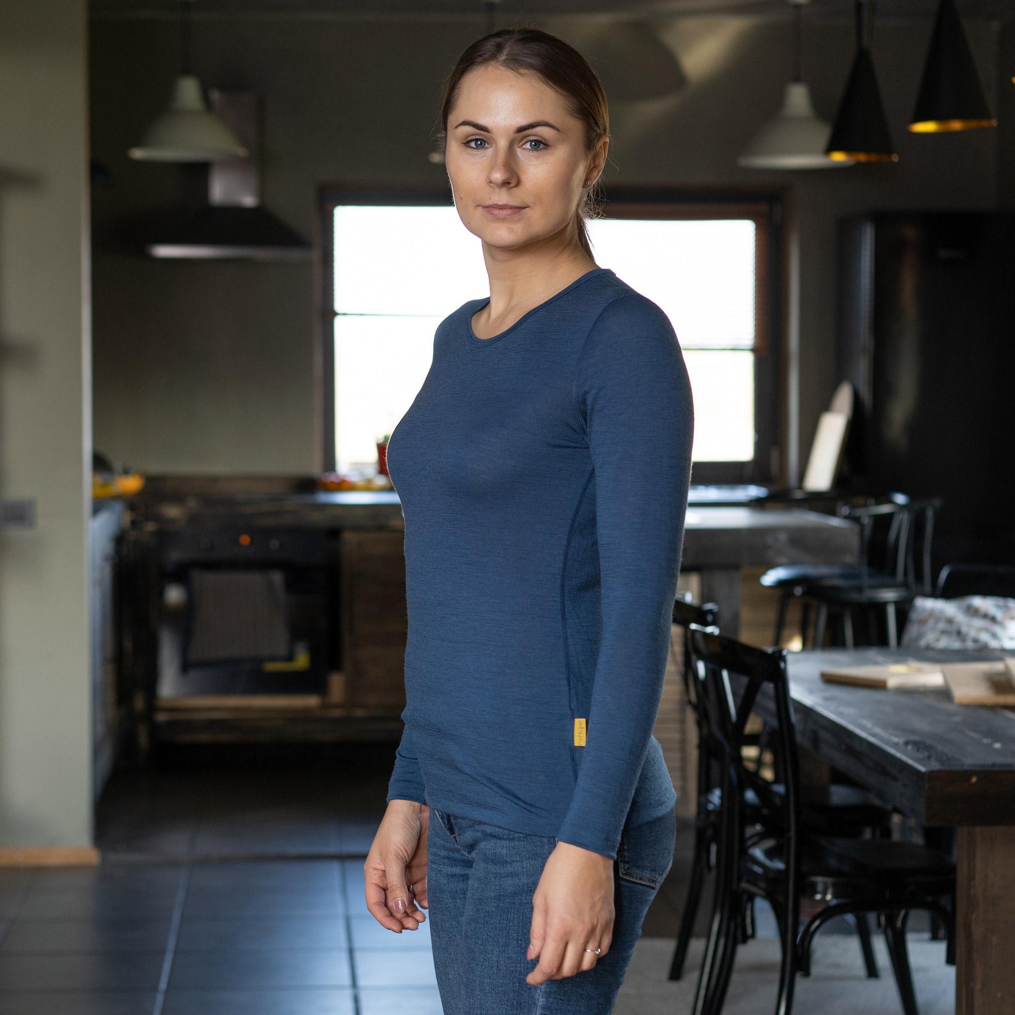 Merino Wool Base Layer Thermal Long Sleeve Top Women's Yoga