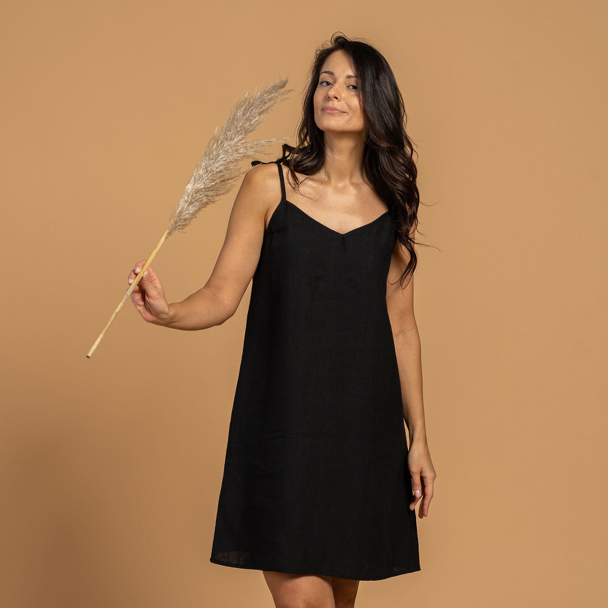 chinese dress ladies Linen Slip Dress