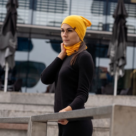 Bonnet Chaud D'hiver Guêtre Épaisse Couleur Unie Écharpe À - Temu Belgium