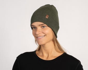 Unisex Liner Beanie Merino Wool Beanie Hiking Hat Knit Beanie Skiing Hat Hat for Fall Knit Accessories Thermal Beanie Hat Wool Beanie