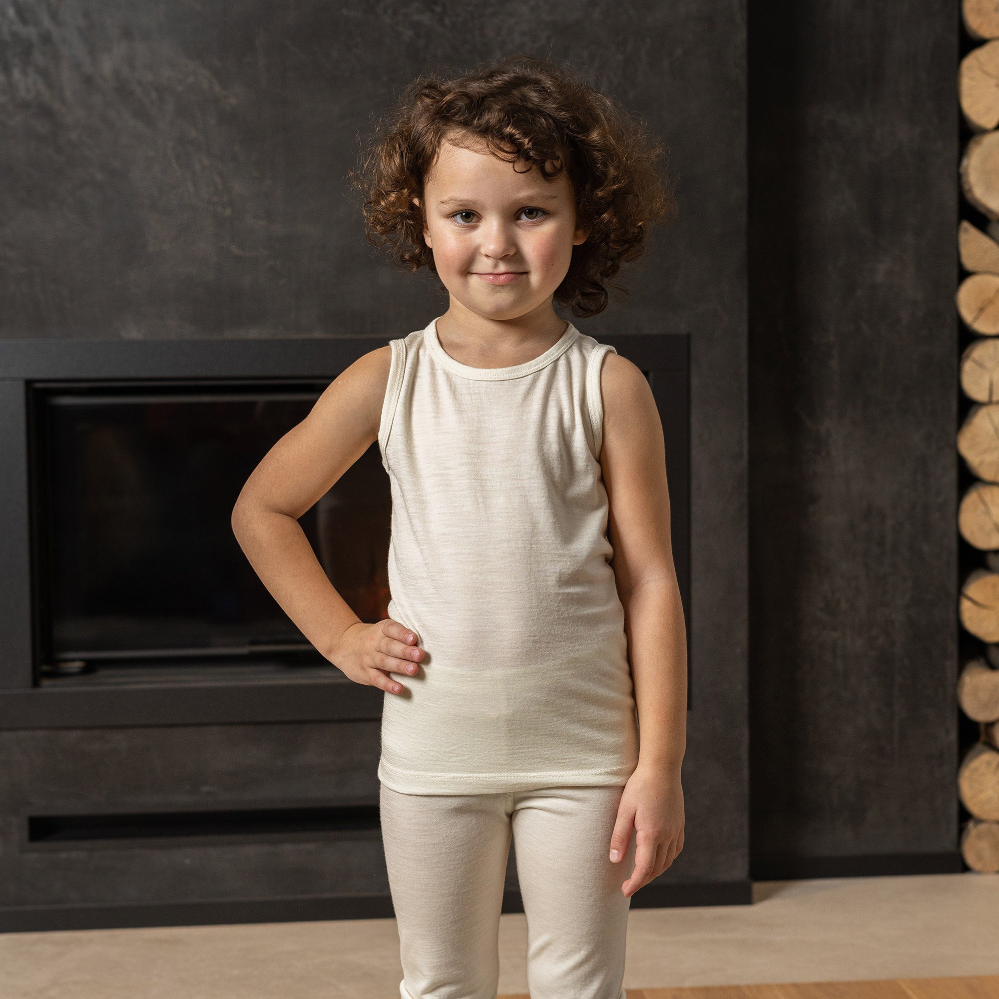 Merino Wool Base Layer Set for Kids Sleeveless Tank Top & Leggings for Toddler  Matching Loungewear Set Natural Clothing 160gsm Royal Cherry -  Canada