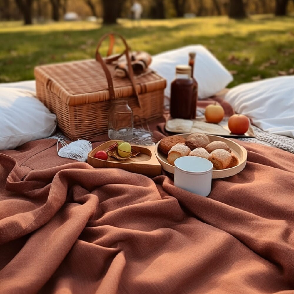 Manta de picnic extra grande a prueba de agua, mantas de picnic a cuadros  de 80''x80'', al aire libre, acampar sobre césped