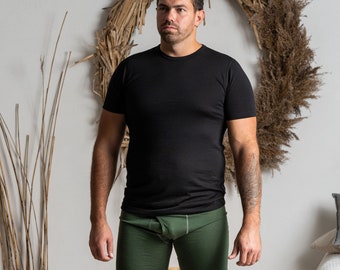 Boxershorts voor vriendje Herenondergoed boxershort 100% merinowol korte herenslips duurzame kleding 160 gsm donkergroen
