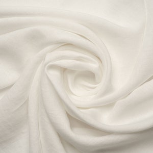 White Linen Scarf for Women & Men Lightweight Scarf Unisex Linen Scarves Extra Long Scarf Washed Summer Linen Accessories image 2