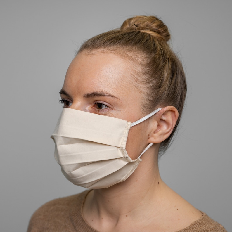 Protective Face Mask 100% Cotton or Linen Reusable/Adult Facial Mouth Mask 