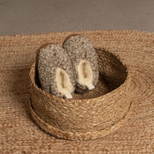 Merino Wool Kids Slippers Natural Slippers Bootie Slippers Children Slippers Cozy Gifts for Kids Organic Baby Slippers