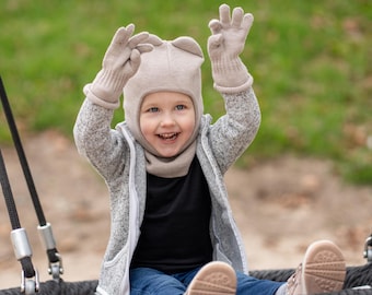 Guantes para niños, guantes de lana merino, guantes largos, guantes de invierno, guantes de lana para niños, guantes de punto de lana merino, accesorios para niños, guantes de regalo tejidos.