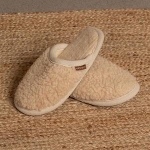 Natural Wool Slippers for Women 100% Merino