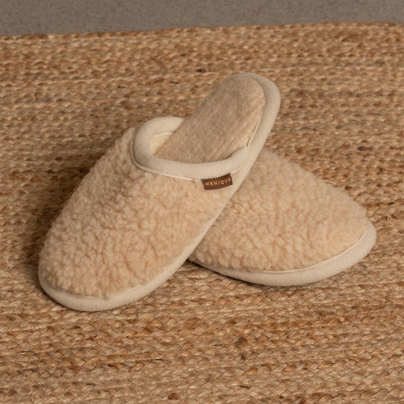 Natural Wool Slippers for Women 100% Merino