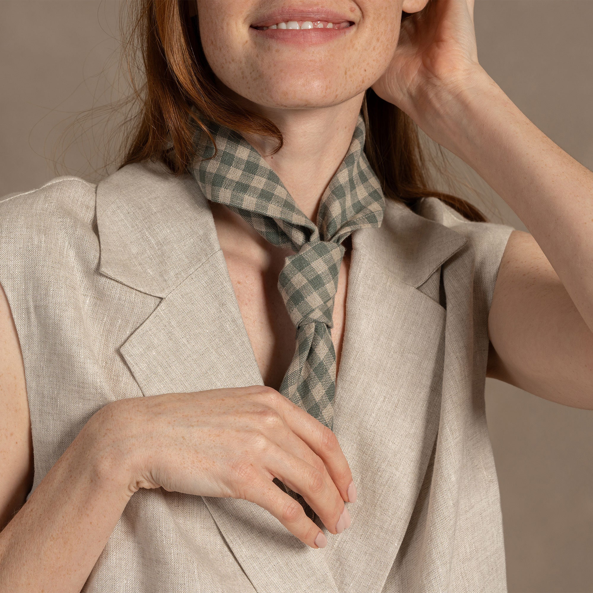 Linen Bandana for Women Linen Headscarf Linen Kerchief