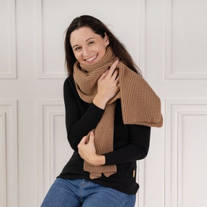 Thick and oversized neck warmer.