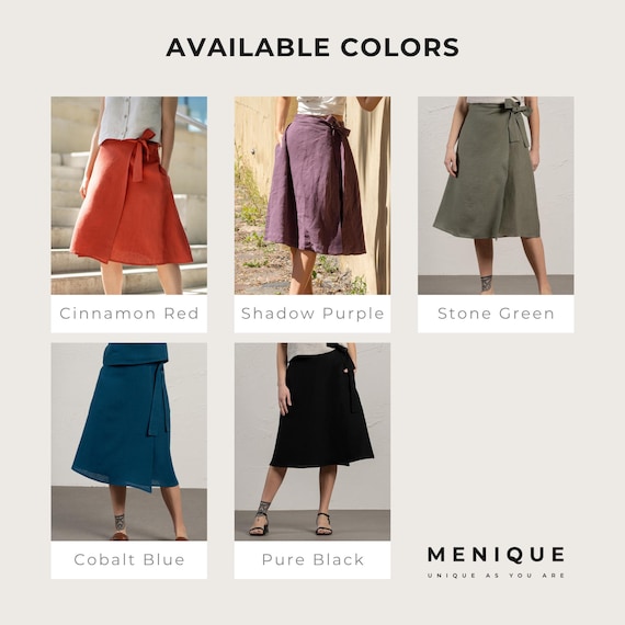 Wrap Skirt Wrap Summer Skirt Wrap Midi Skirt Wrap Skirt With