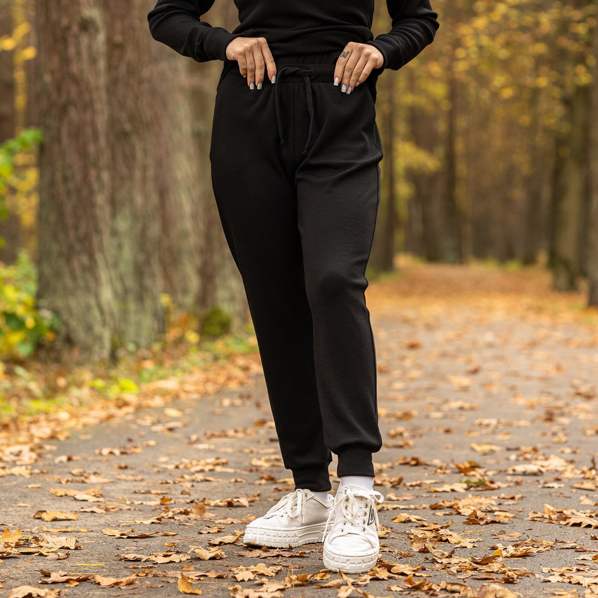 Pantalon De Survêtement Femme Doublé Polaire - Large, Taille Haute, Avec Poches