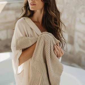Waffle Weave Hand Towel Linen Cotton Waffle Towel Hand Towels Waffle Towels Guest Towel Bathroom Hand Towel
