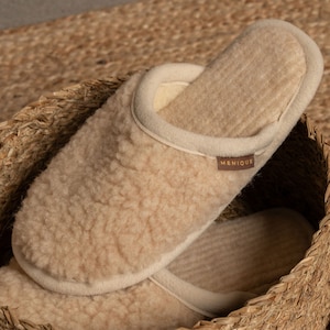 Natural Wool Slippers for Women 100% Merino