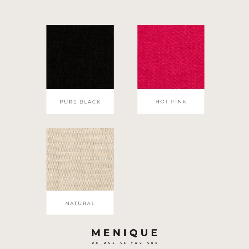 available colors palette for linen set of top Monica and Skirt Jackie