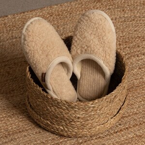 Natural Wool Slippers for Women 100% Merino