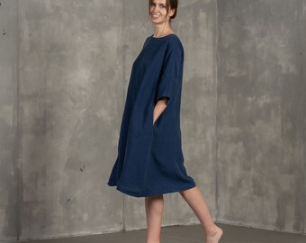 Summer Black Everyday Dresses Seed Heritage Core Linen Mini Dress In Black  MYER